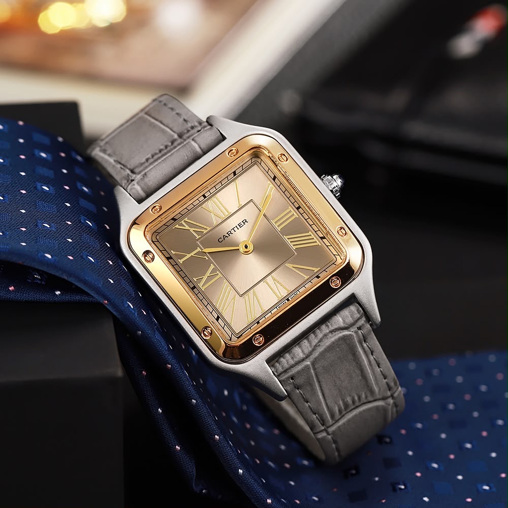 CARTIER DE SANTOS GREY STRAP