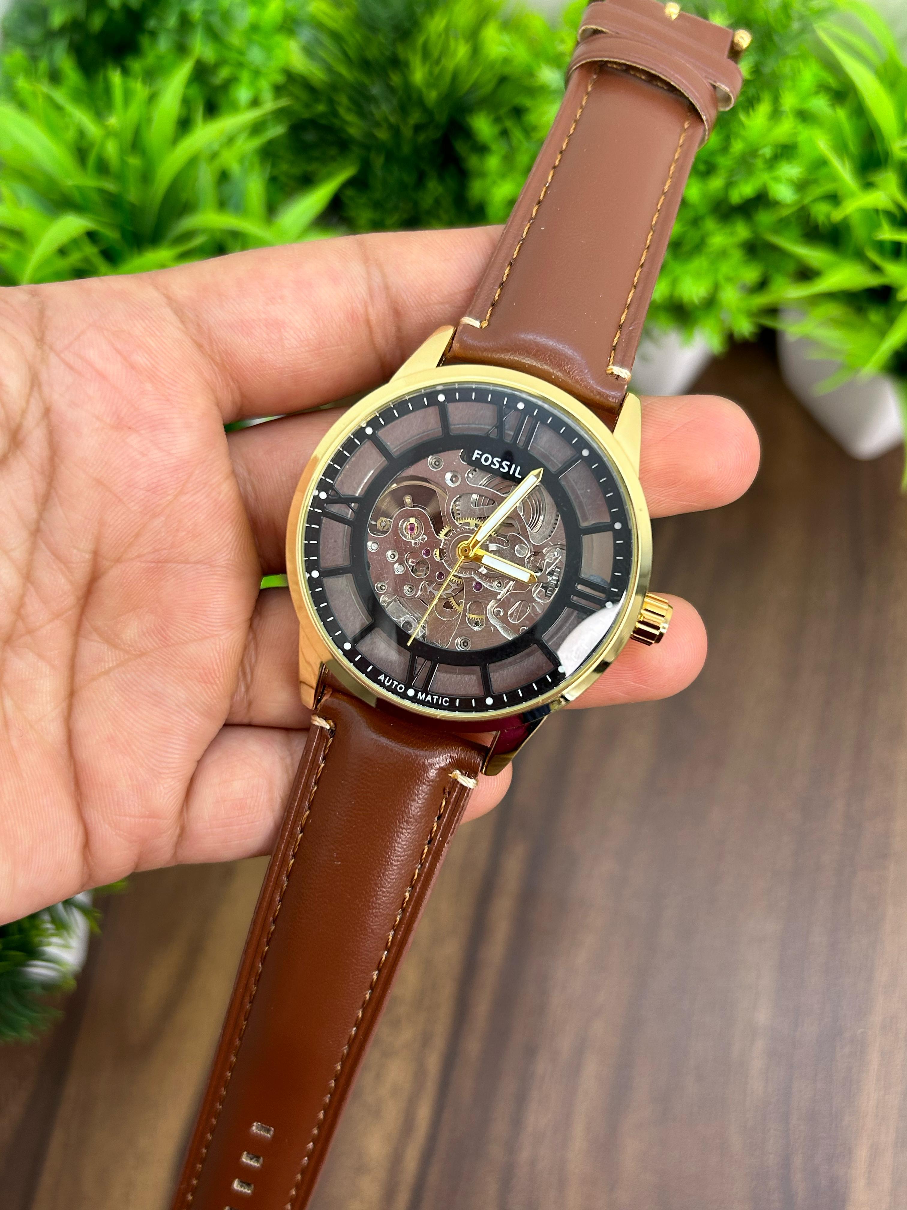 FOSSIL TOWNSMAN ME3098 AUTOMATIC BROWN-GOLD