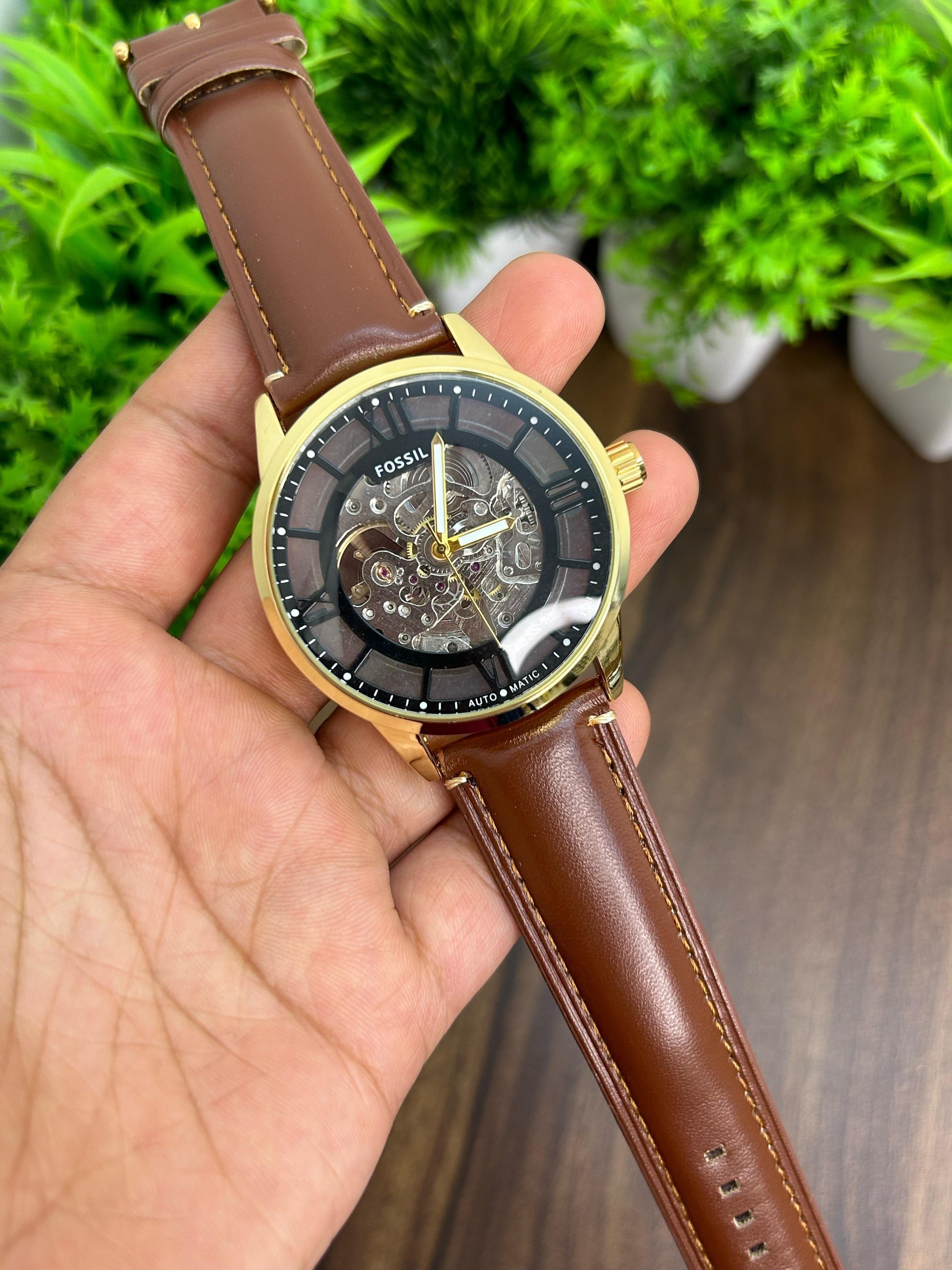FOSSIL TOWNSMAN ME3098 AUTOMATIC BROWN-GOLD