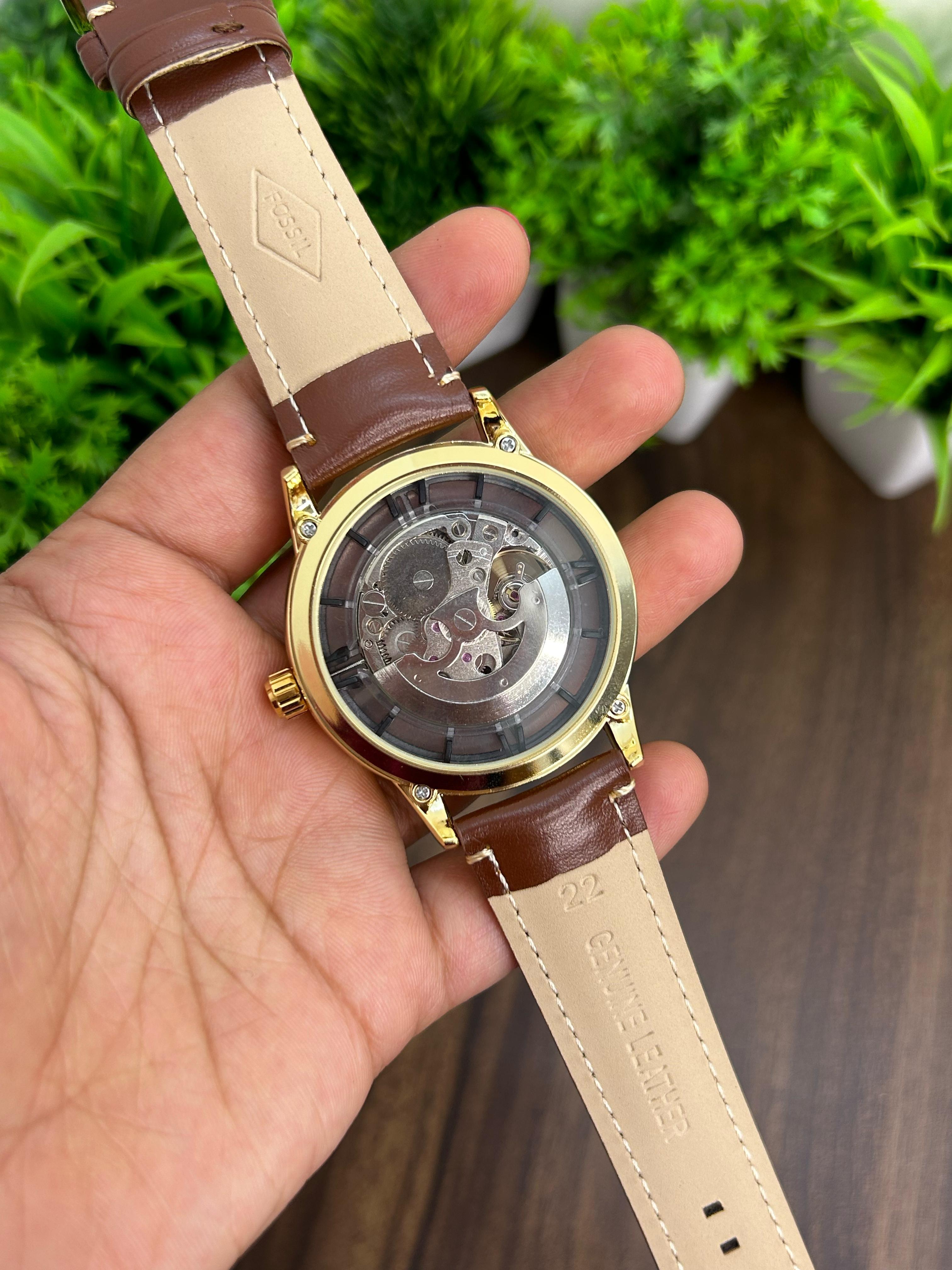 FOSSIL TOWNSMAN ME3098 AUTOMATIC BROWN-GOLD