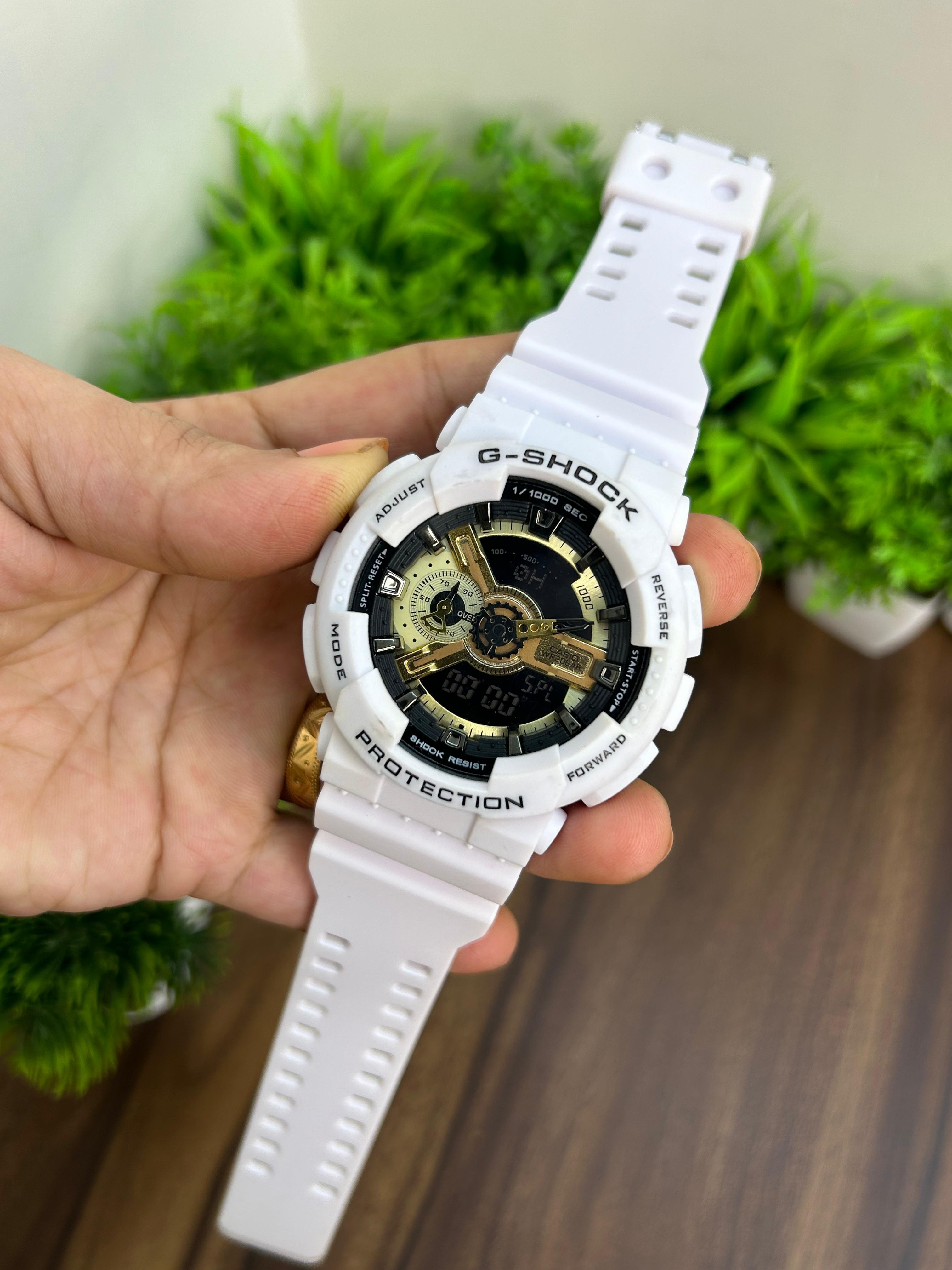 GSHOCK GA-110 WHITE-GOLD