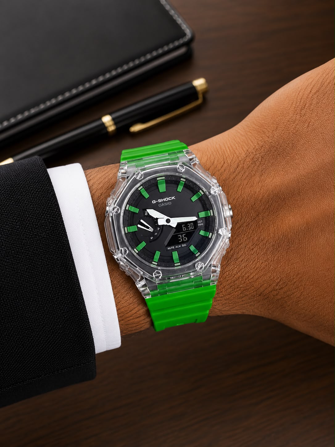 GSHOCK GA-2100, GREEN DIAL