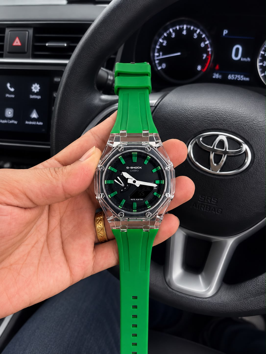GSHOCK GA-2100, GREEN DIAL