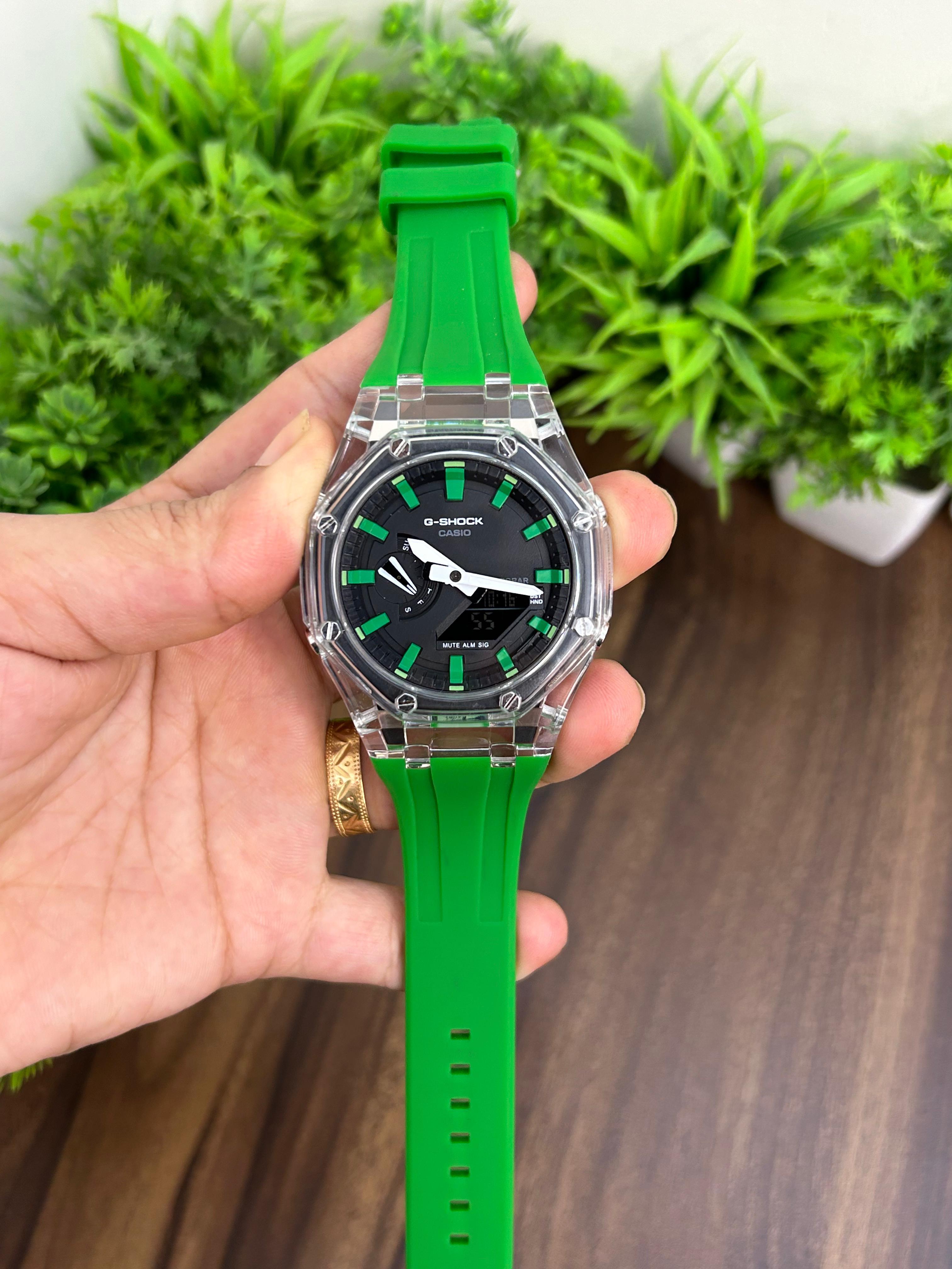 GSHOCK GA-2100, GREEN DIAL