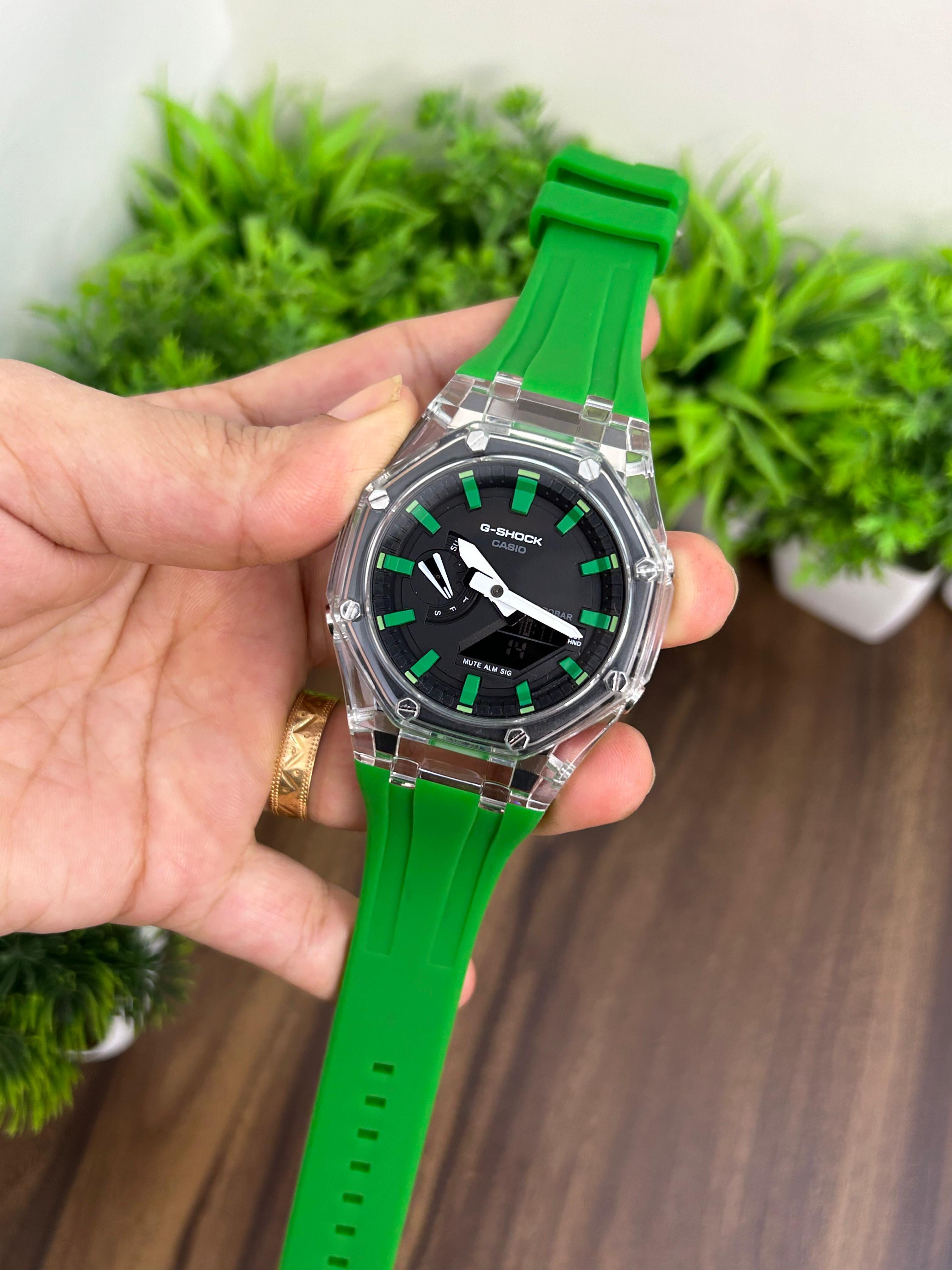 GSHOCK GA-2100, GREEN DIAL