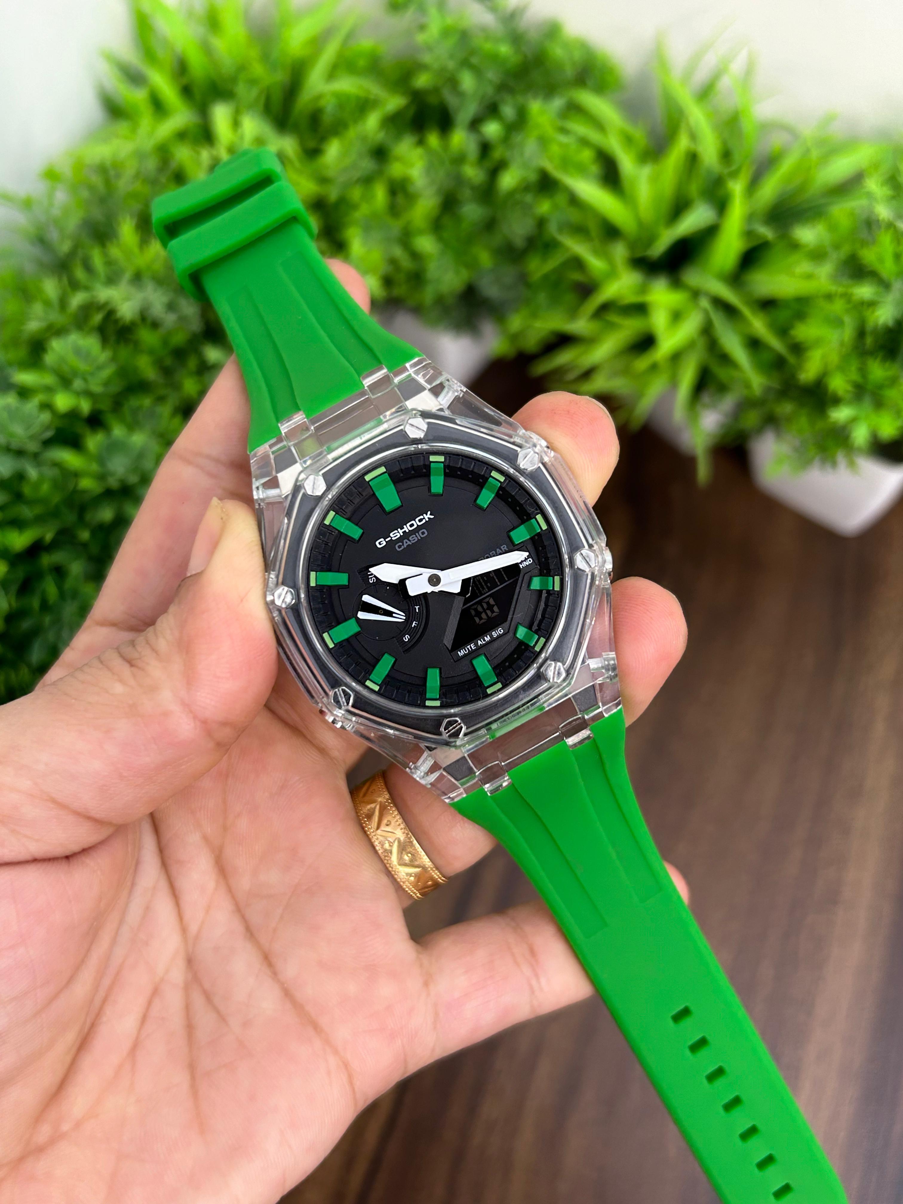 GSHOCK GA-2100, GREEN DIAL