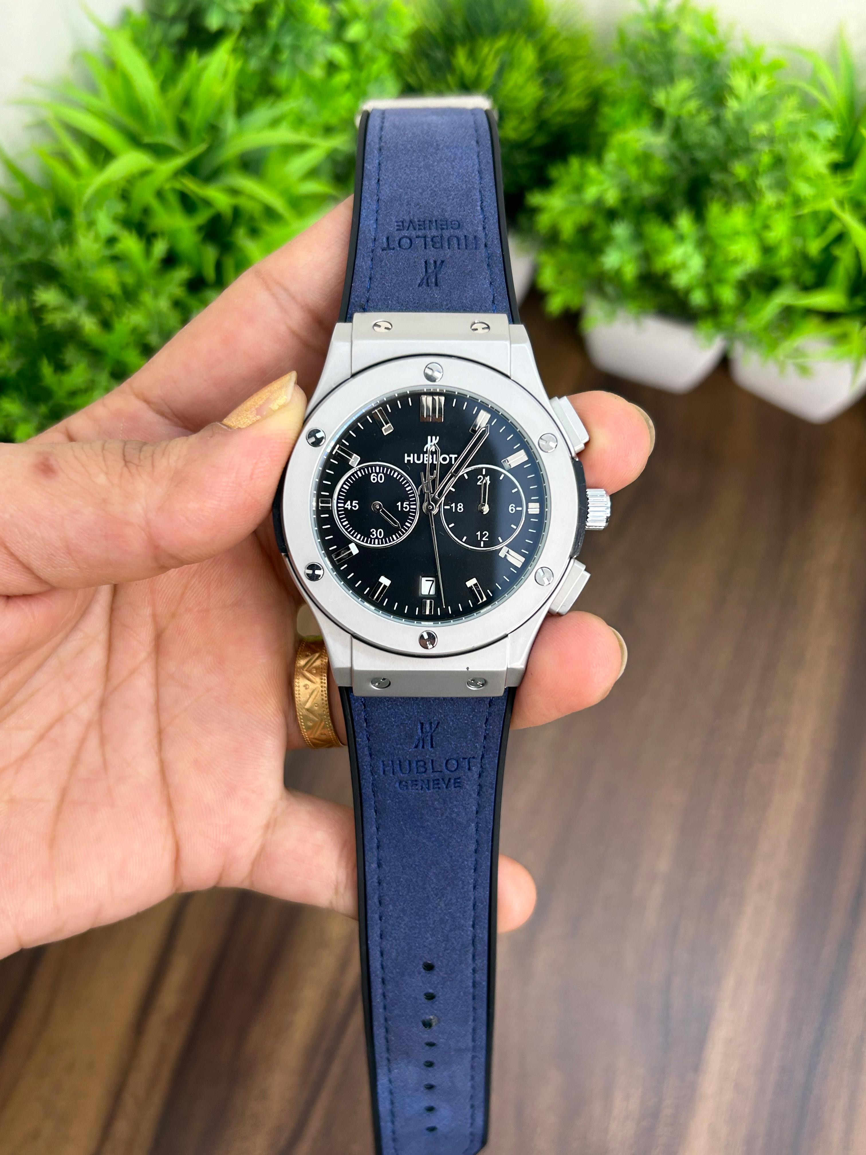 Hublot Classic Fusion Style Premium Men's Watch (BLUE STRAP)