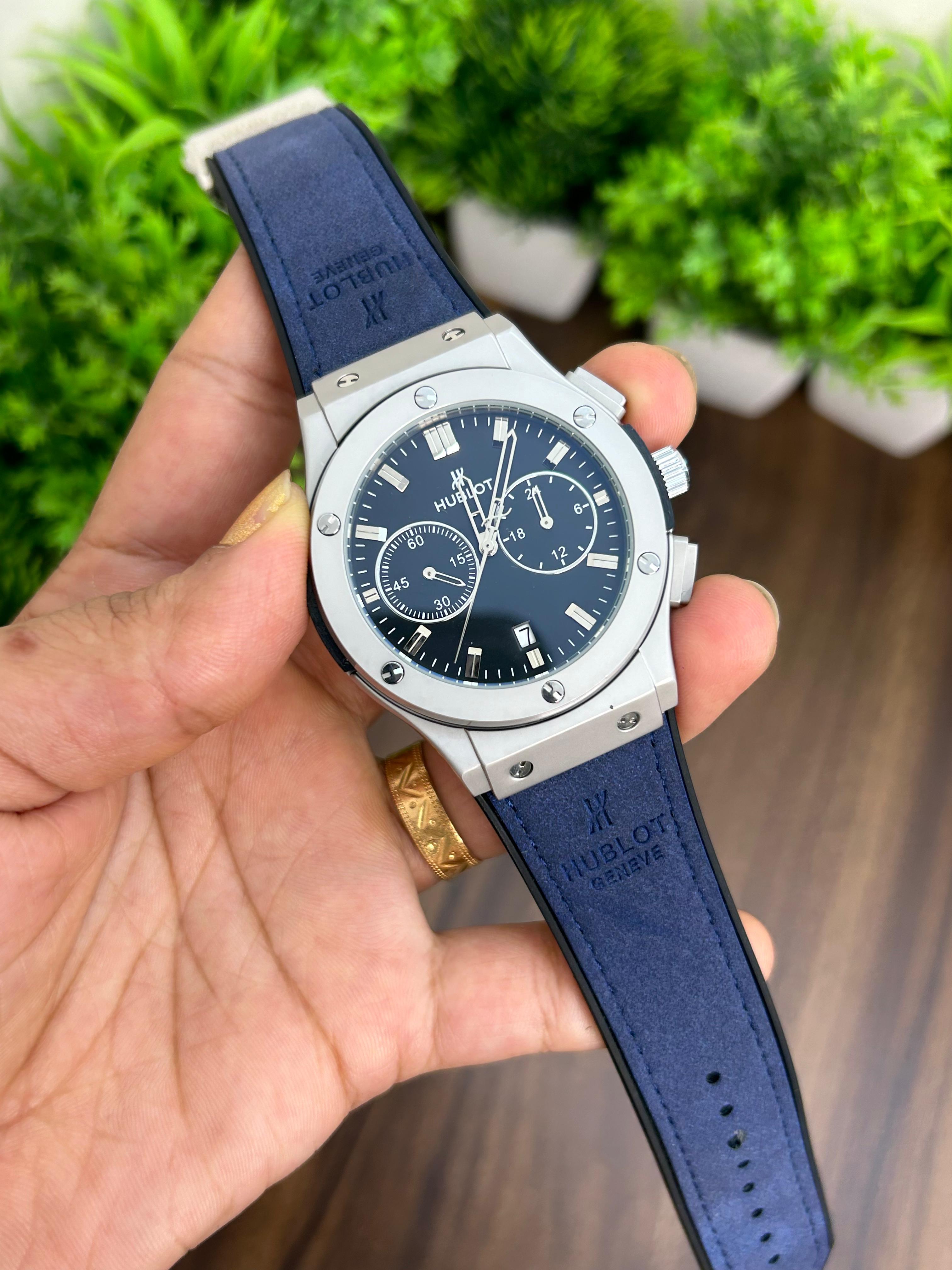 Hublot Classic Fusion Style Premium Men's Watch (BLUE STRAP)