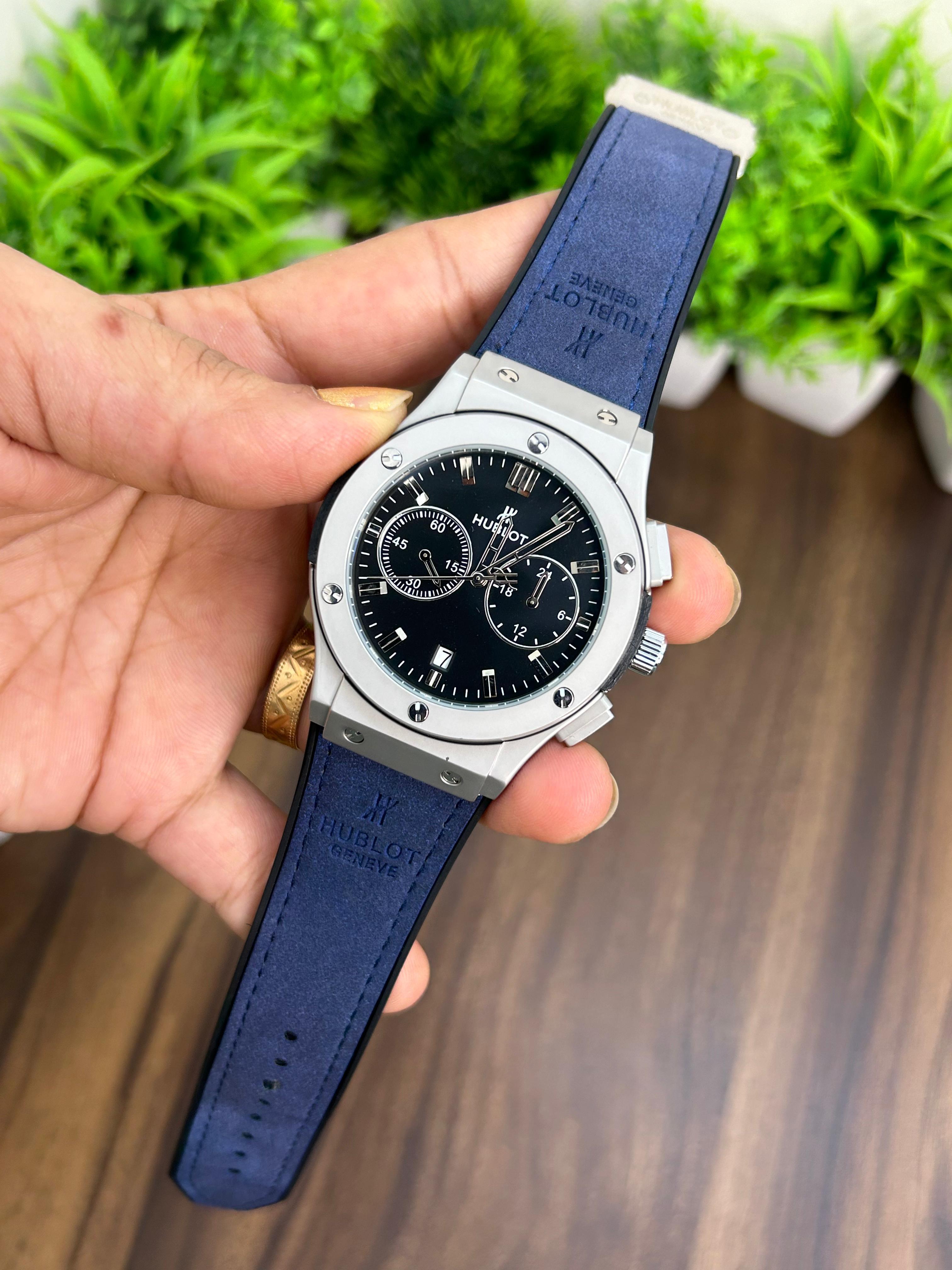 Hublot Classic Fusion Style Premium Men's Watch (BLUE STRAP)