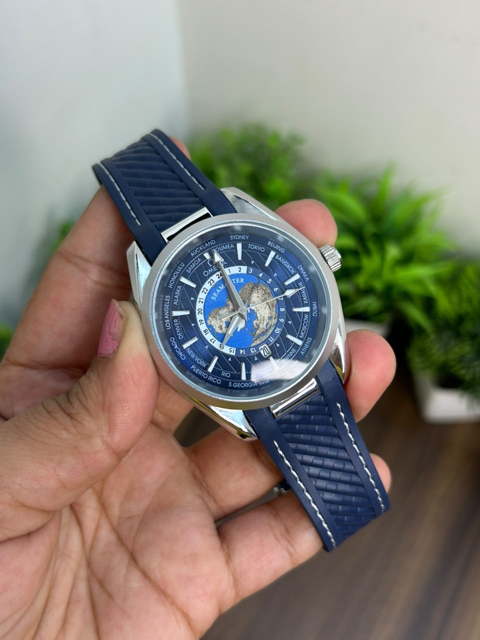 OMEGA SEAMASTER, BLUE STRAP