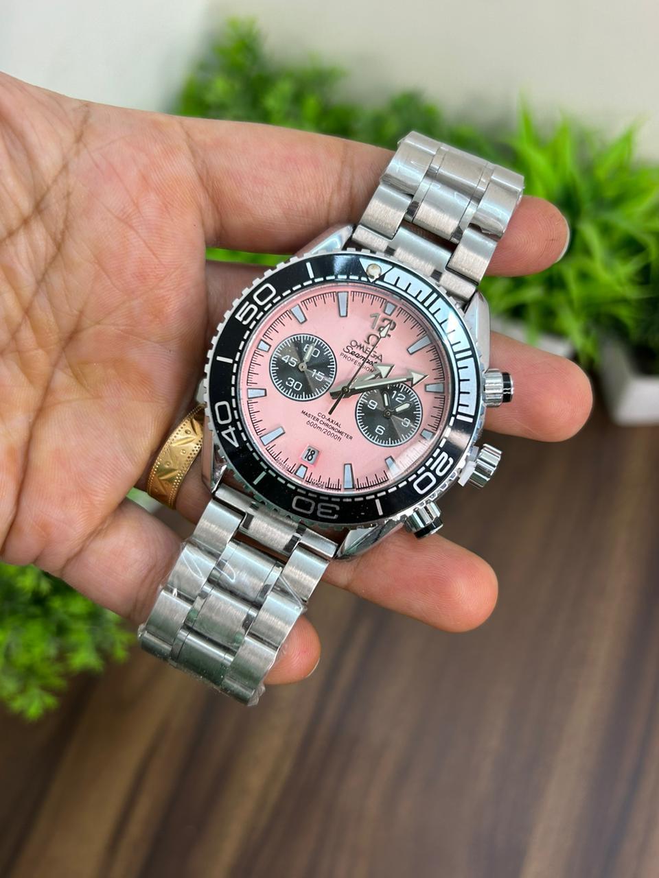 OMEGA SEAMASTER PREMIUM CHAIN PINK DIAL