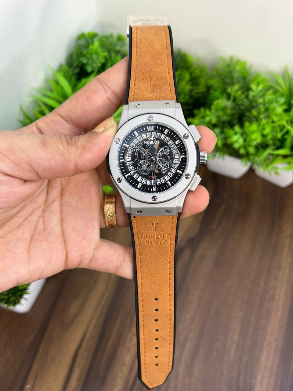 HUBL-T BIG BANG, BROWN STRAP