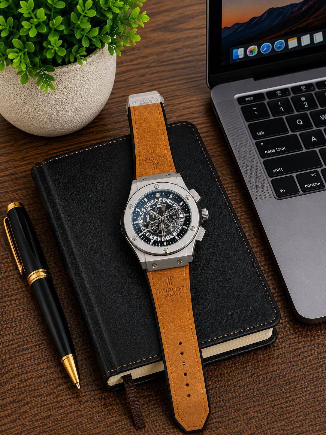 HUBL-T BIG BANG, BROWN STRAP
