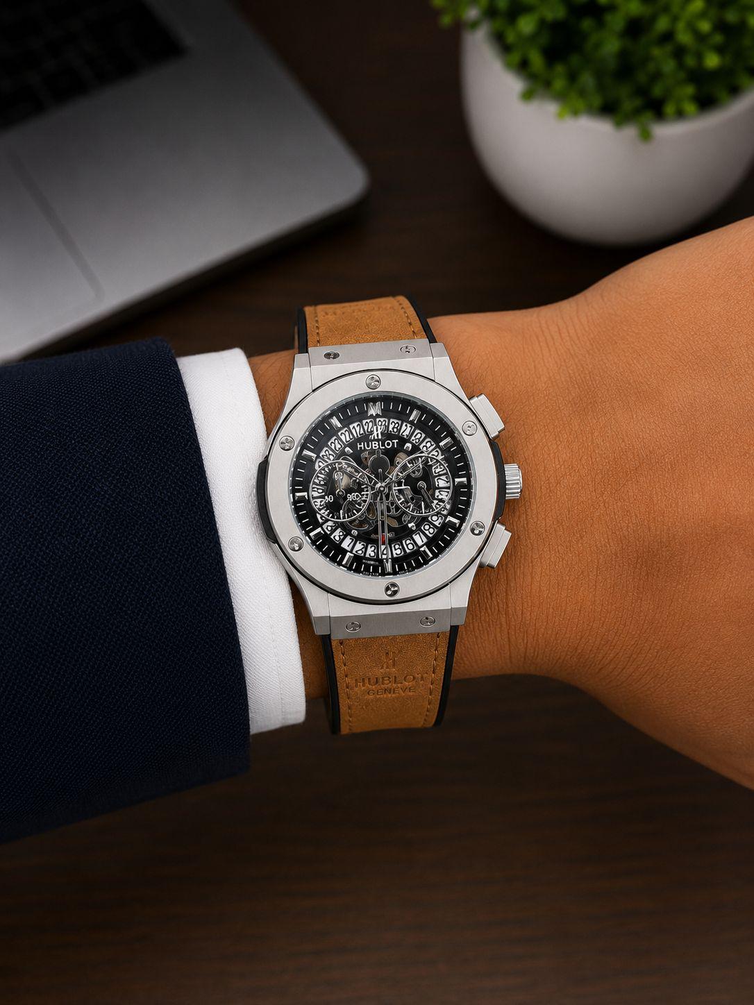 HUBL-T BIG BANG, BROWN STRAP