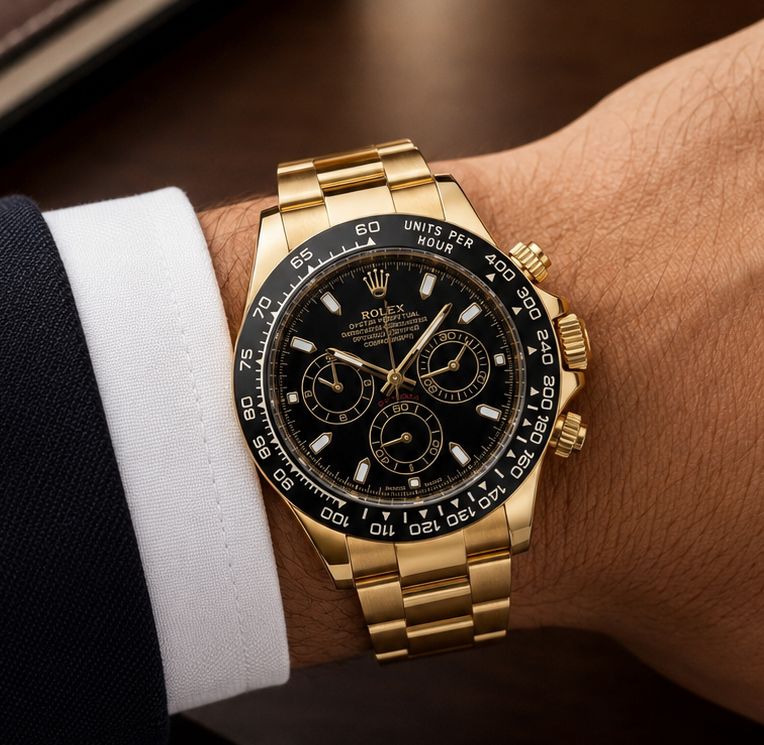 ROL*X DAYTONA, GOLD WITH BLACK DIAL