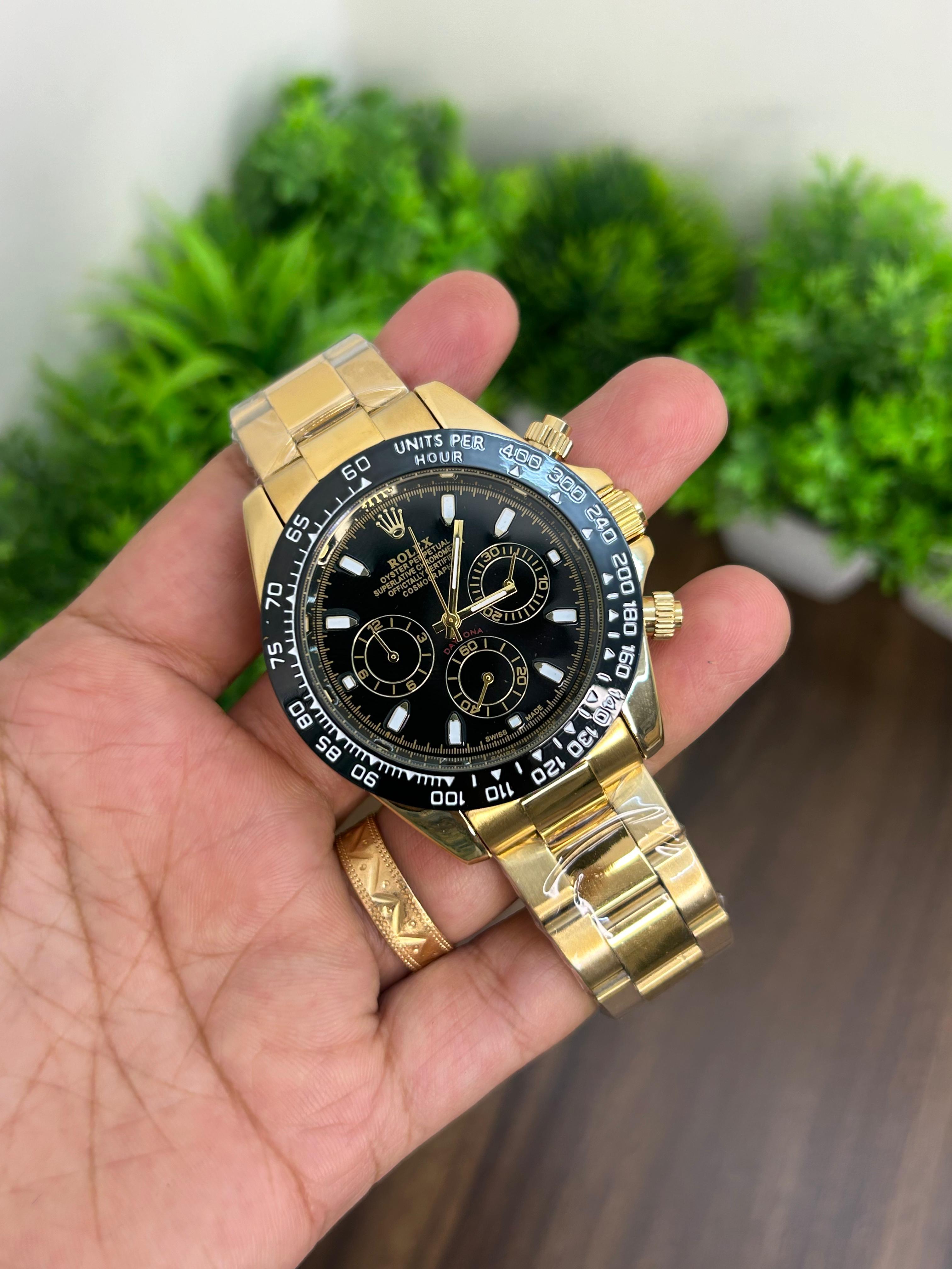 ROL*X DAYTONA, GOLD WITH BLACK DIAL