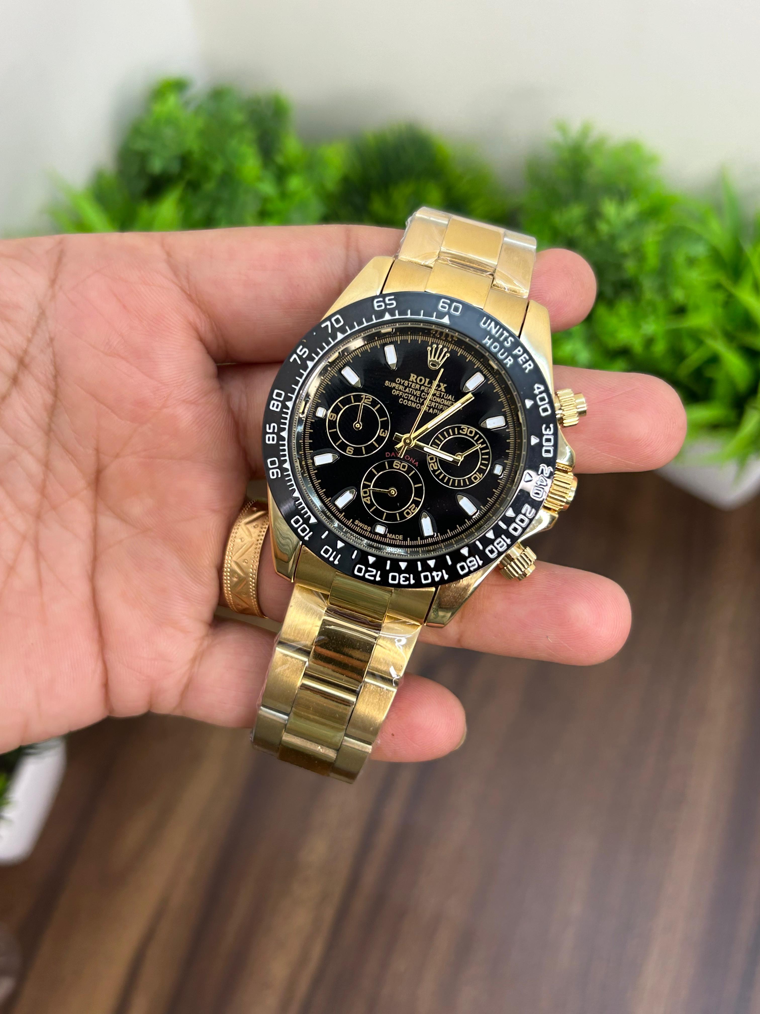 ROL*X DAYTONA, GOLD WITH BLACK DIAL