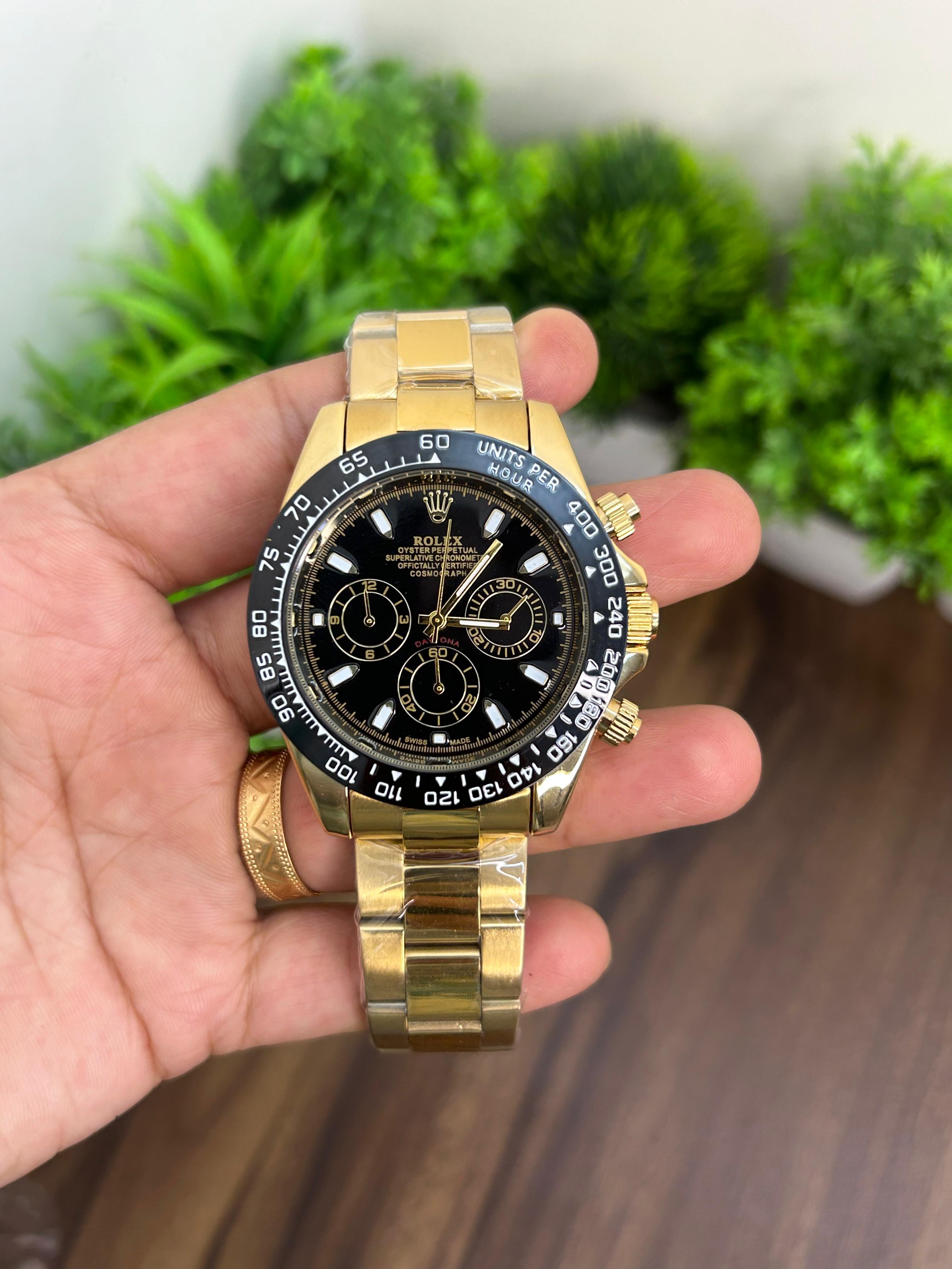 ROL*X DAYTONA, GOLD WITH BLACK DIAL