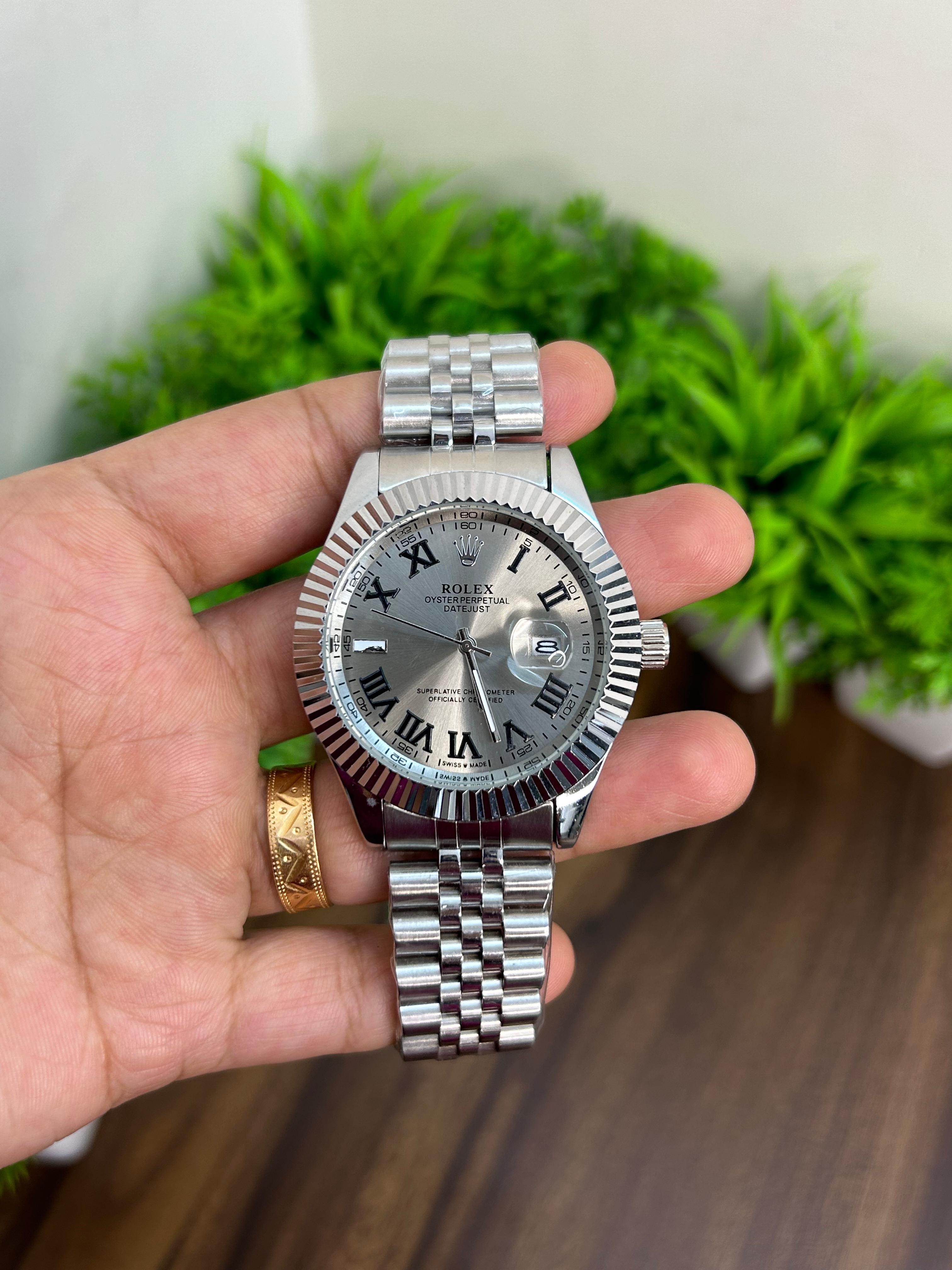 ROLEX DATE JUST, ALL SILVER 6540