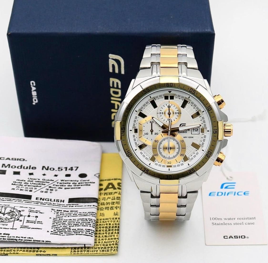EDIFICE EFR539SG WHITE DIAL WITH DUAL COLOUR 9513