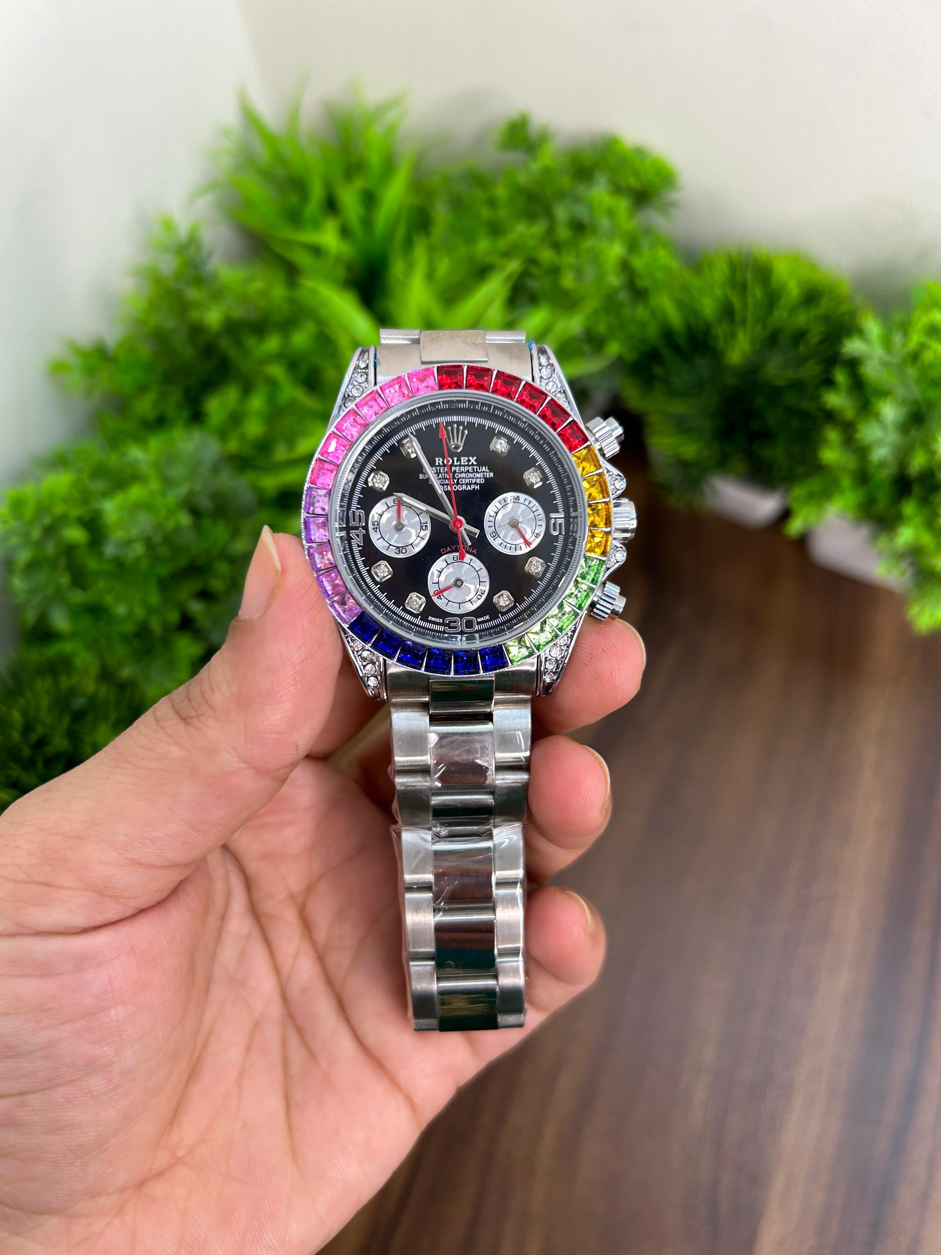 ROLEX DAYTONA SILVER RAINBOW
