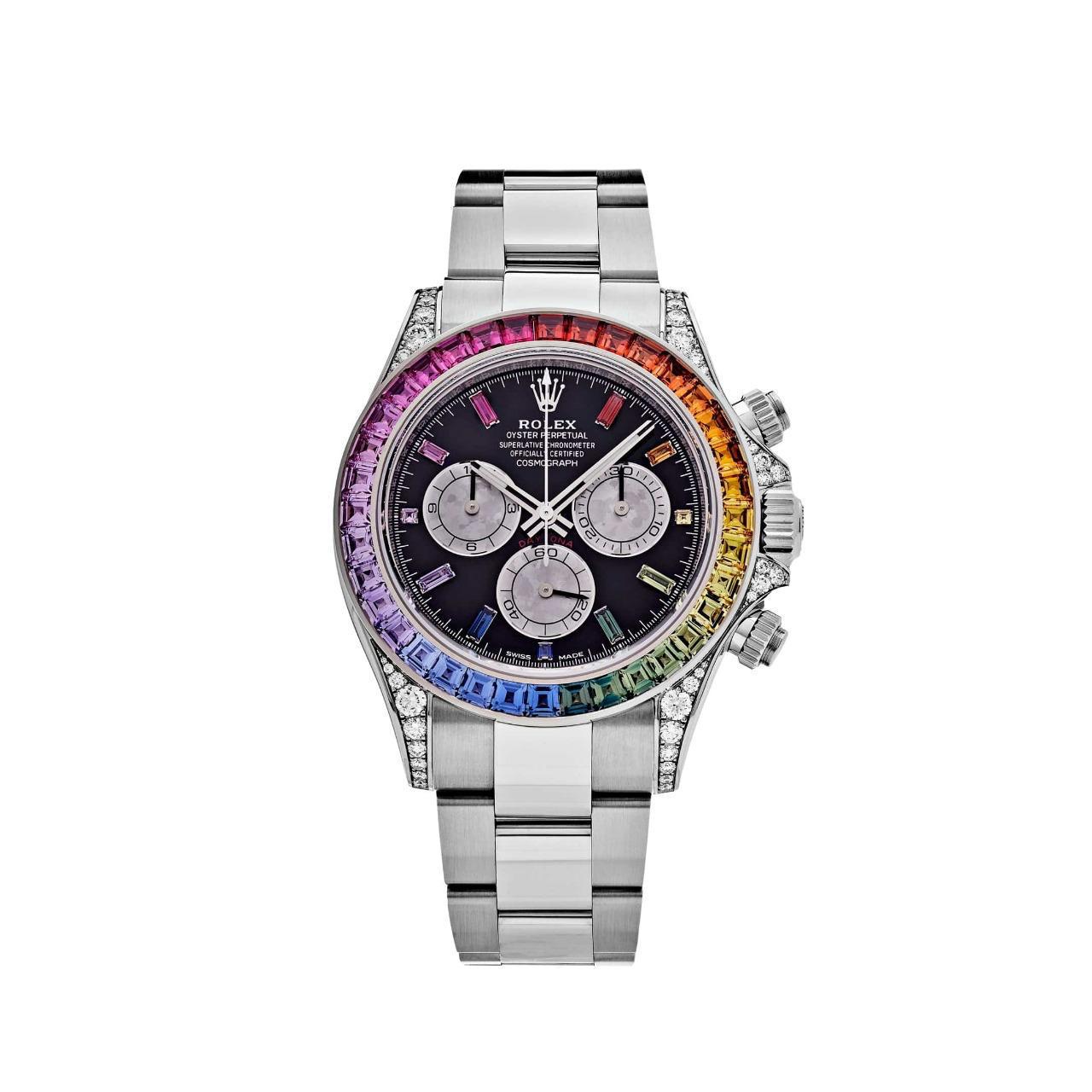 ROLEX DAYTONA SILVER RAINBOW
