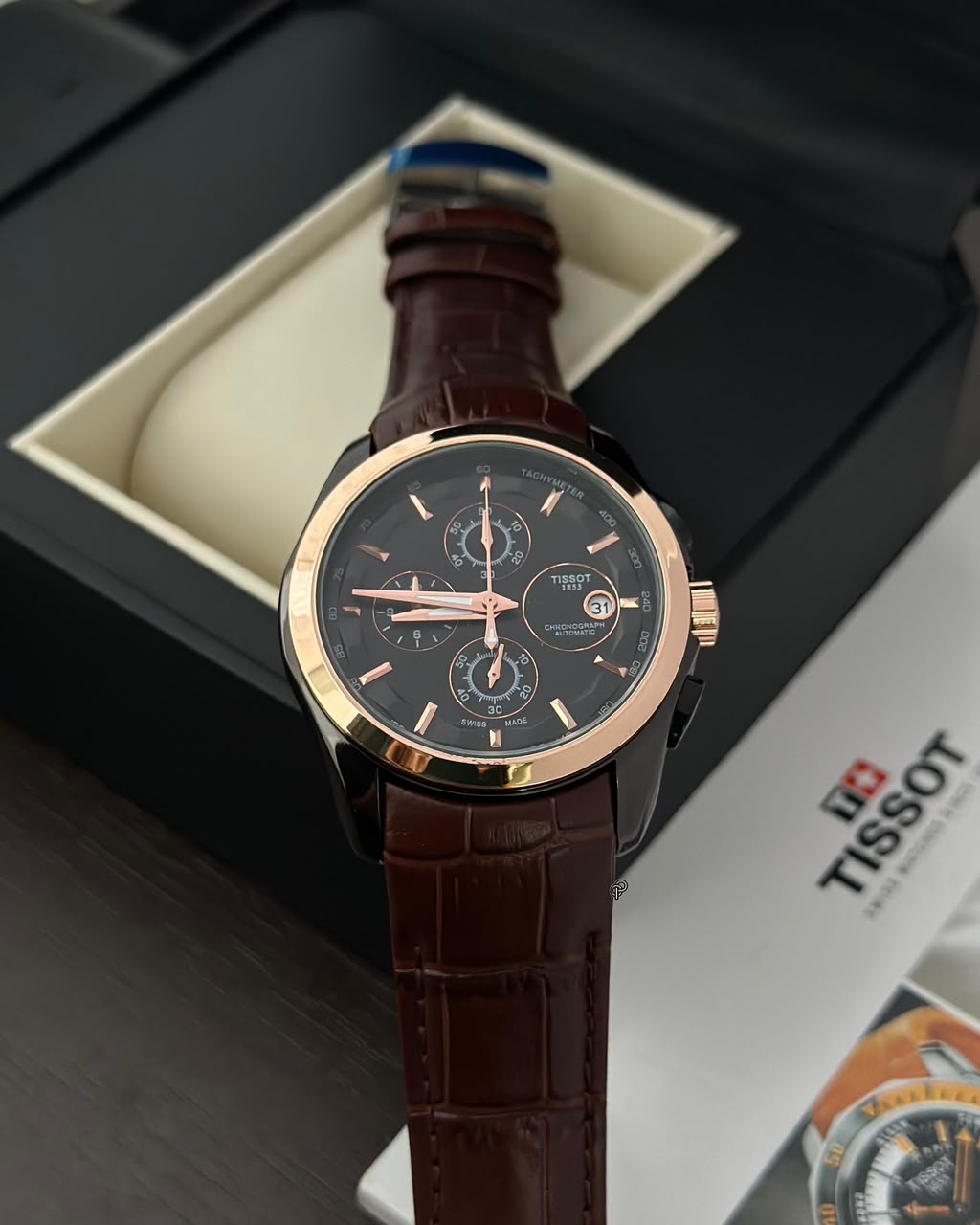 TISSOT COUTURIER 1853, BROWN- BLACK