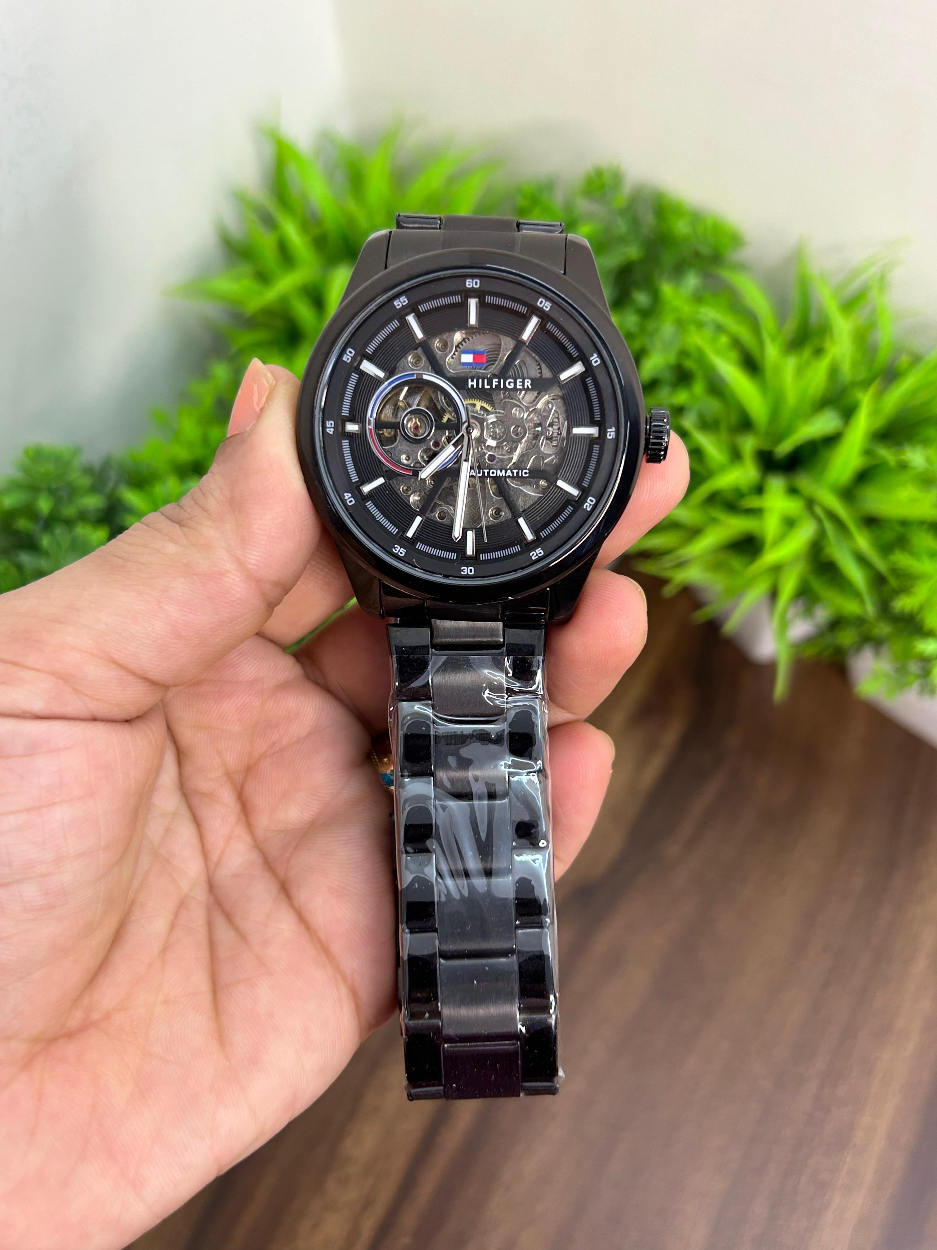 TOMMY HILFIGER AUTOMATIC ALL BLACK 9861